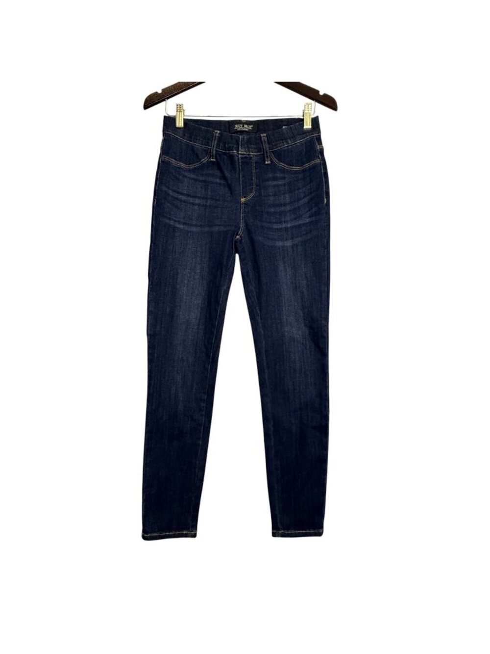 Judy Blue Skinny Jeans Jeggings Women Size 7/28  Dark Blue Distressed Pull Up